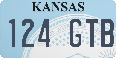 KS license plate 124GTB