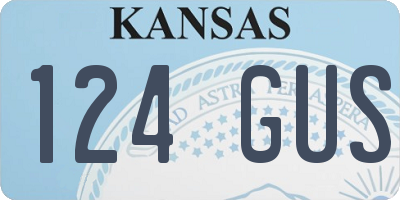 KS license plate 124GUS