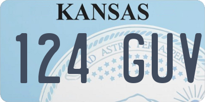 KS license plate 124GUV