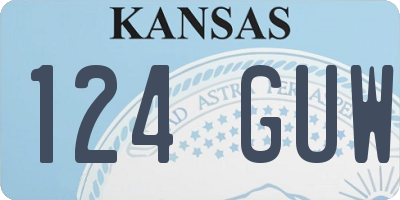 KS license plate 124GUW