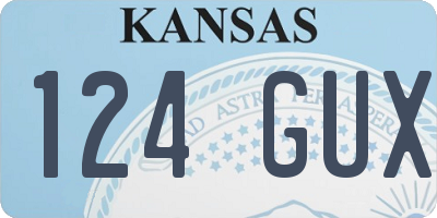 KS license plate 124GUX