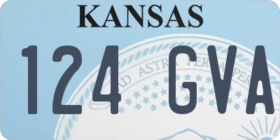 KS license plate 124GVA