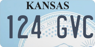 KS license plate 124GVC