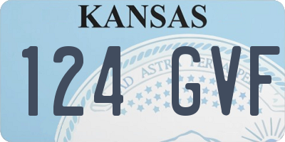 KS license plate 124GVF