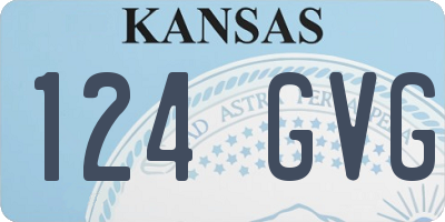 KS license plate 124GVG