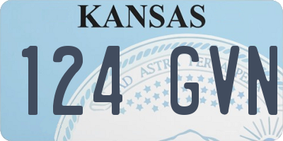 KS license plate 124GVN