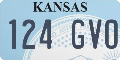 KS license plate 124GVO