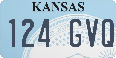 KS license plate 124GVQ