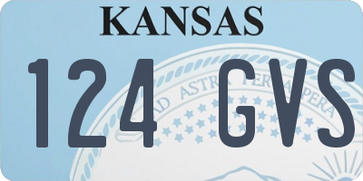 KS license plate 124GVS
