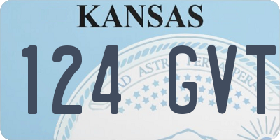 KS license plate 124GVT