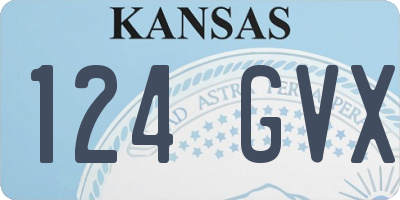 KS license plate 124GVX