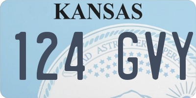 KS license plate 124GVY