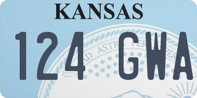 KS license plate 124GWA