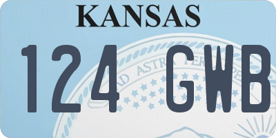 KS license plate 124GWB