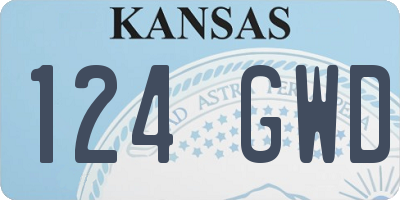 KS license plate 124GWD