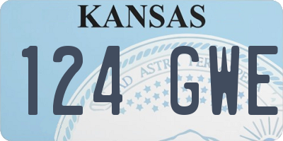 KS license plate 124GWE