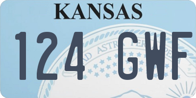 KS license plate 124GWF