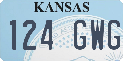KS license plate 124GWG