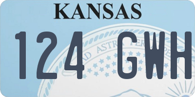 KS license plate 124GWH