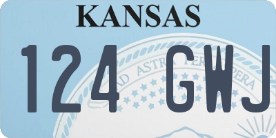 KS license plate 124GWJ