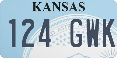 KS license plate 124GWK