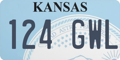 KS license plate 124GWL