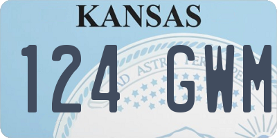 KS license plate 124GWM