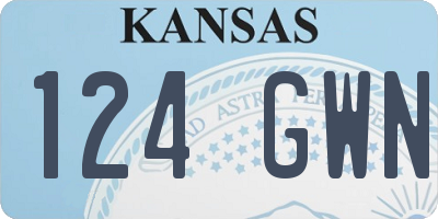 KS license plate 124GWN