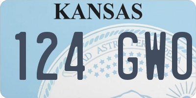 KS license plate 124GWO