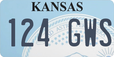 KS license plate 124GWS