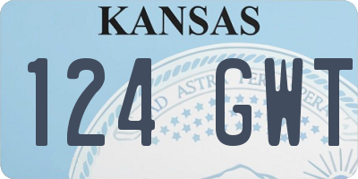 KS license plate 124GWT