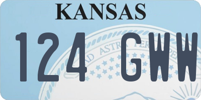 KS license plate 124GWW
