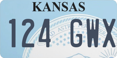 KS license plate 124GWX