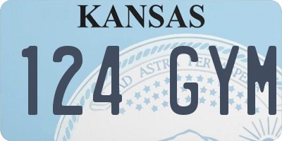 KS license plate 124GYM