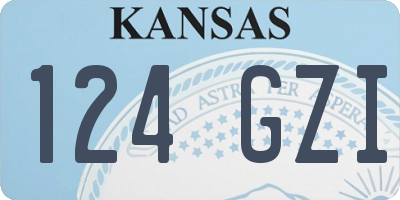 KS license plate 124GZI