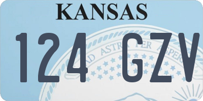 KS license plate 124GZV