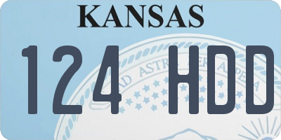 KS license plate 124HDD