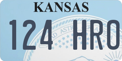 KS license plate 124HRO