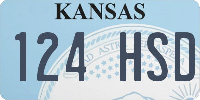 KS license plate 124HSD