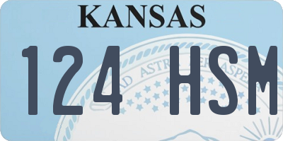 KS license plate 124HSM