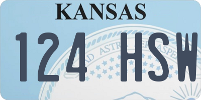 KS license plate 124HSW