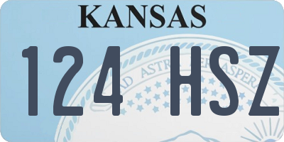 KS license plate 124HSZ