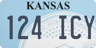 KS license plate 124ICY