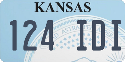 KS license plate 124IDI