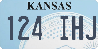 KS license plate 124IHJ
