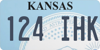KS license plate 124IHK