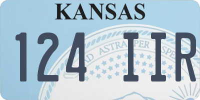 KS license plate 124IIR