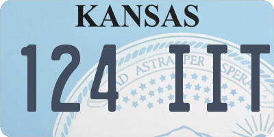 KS license plate 124IIT