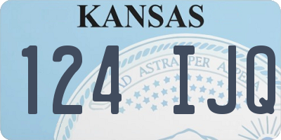 KS license plate 124IJQ