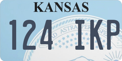 KS license plate 124IKP
